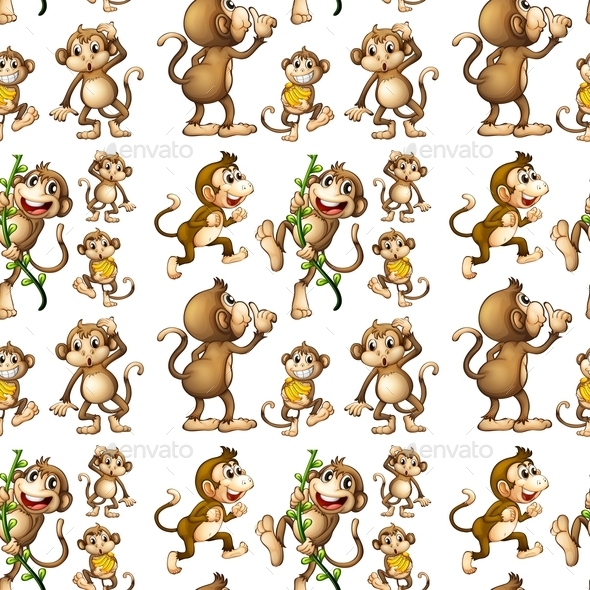 GraphicRiver Seamless Monkey 9493704 GraphicRiver Seamless Monkey 9493704