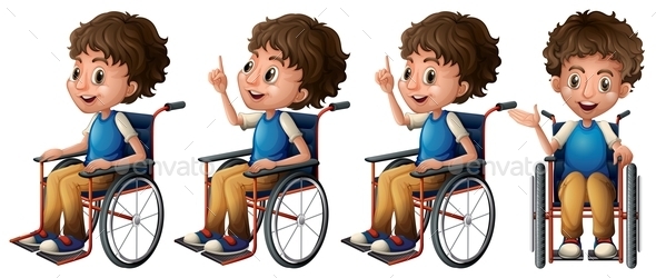 GraphicRiver Boy on Wheelchair 9493815 GraphicRiver Boy on Wheelchair 9493815