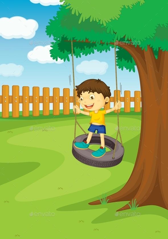 GraphicRiver Boy on a Swing 9493956 GraphicRiver Boy on a Swing 9493956