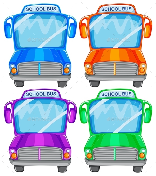 GraphicRiver School Buses 9493964 GraphicRiver School Buses 9493964