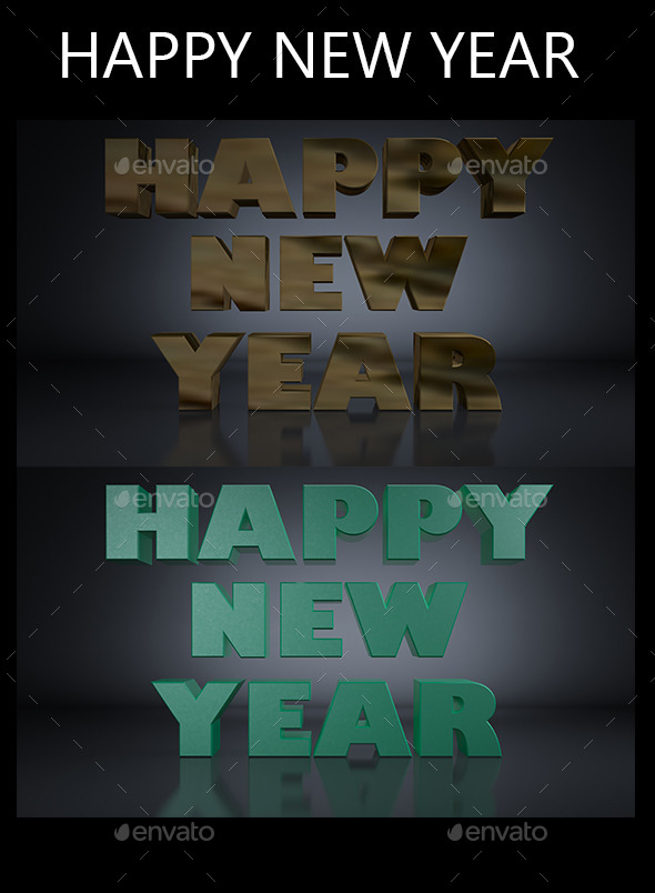 GraphicRiver Happy New Year 3D Render 9495336 GraphicRiver Happy New Year 3D Render 9495336