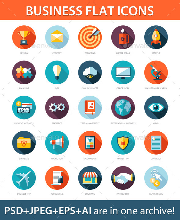 GraphicRiver Business Icons 9444495 GraphicRiver Business Icons 9444495