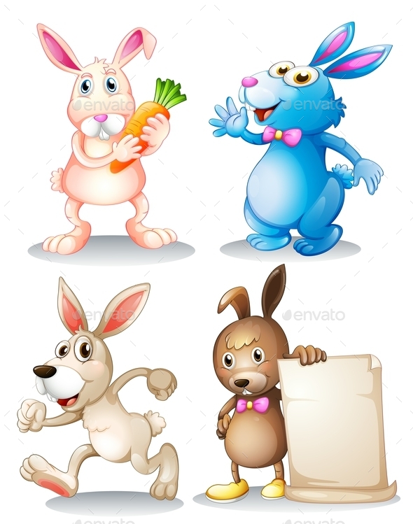 GraphicRiver Four Rabbits 9495517 GraphicRiver Four Rabbits 9495517