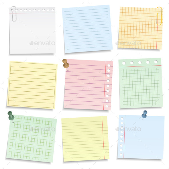 Colored Notebook Paper | GraphicRiver