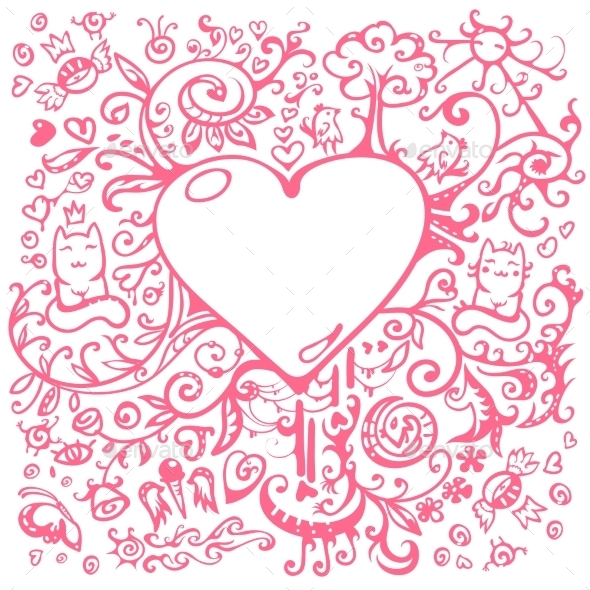 GraphicRiver Background with Heart 9497033 GraphicRiver Background with Heart 9497033