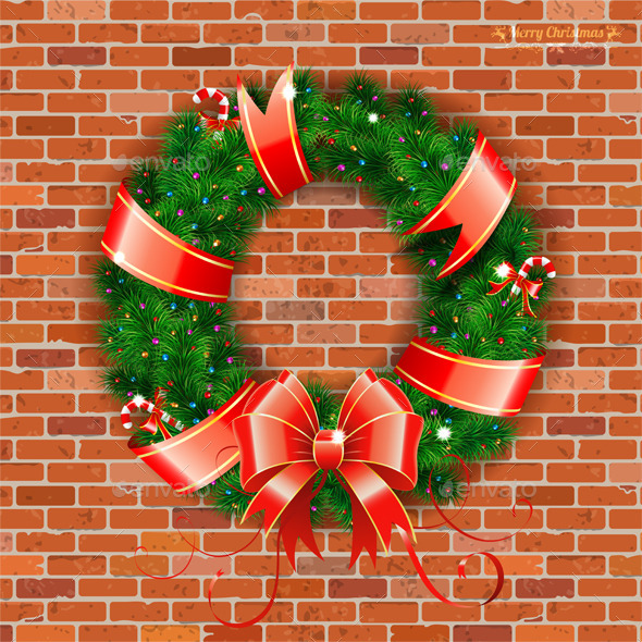 GraphicRiver Christmas Wreath 9497088 GraphicRiver Christmas Wreath 9497088