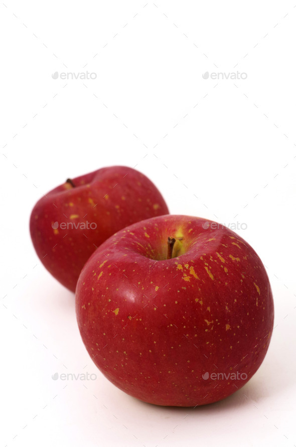Fresh Japanese apple isolated on white background