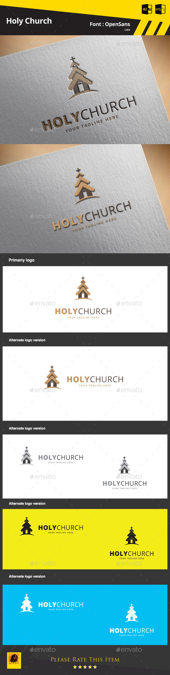 GraphicRiver Holy Church Logo Template 9498964 GraphicRiver Holy Church Logo Template 9498964
