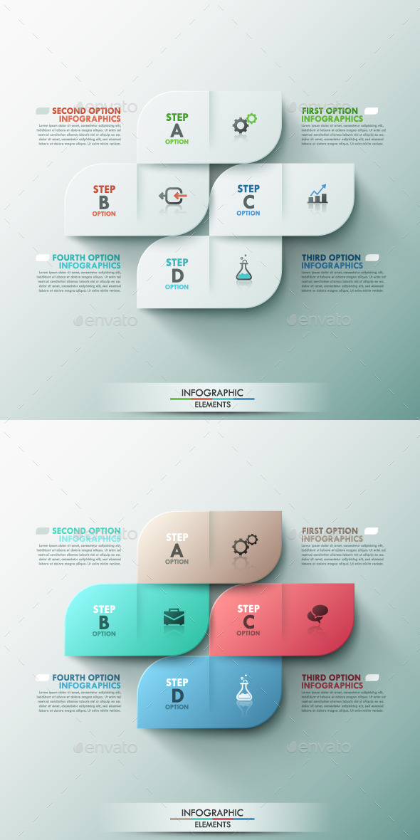 Modern Infographic Options Template 2 Colors Modern Infographic Options Template 2 Colors