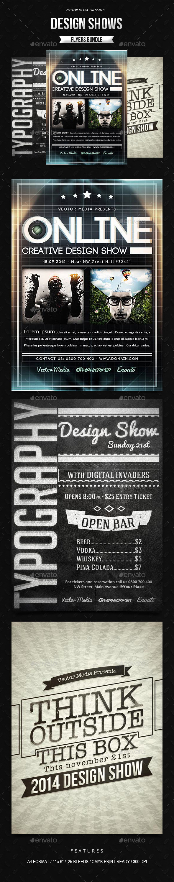 GraphicRiver Design Shows Flyers Bundle 9502333 GraphicRiver Design Shows Flyers Bundle 9502333