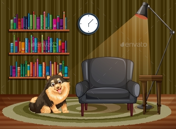 GraphicRiver Dog and Living Room 9503019 GraphicRiver Dog and Living Room 9503019