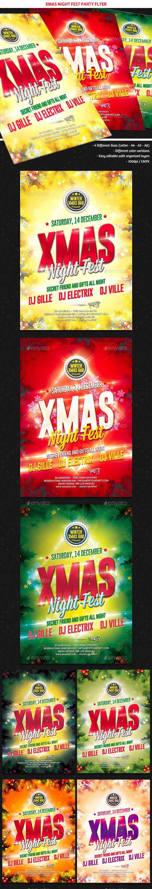 GraphicRiver Xmas Night Fest Party Flyer 9503029 GraphicRiver Xmas Night Fest Party Flyer 9503029