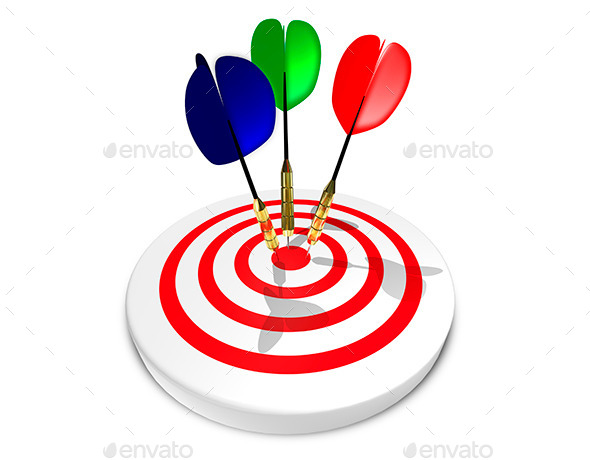 GraphicRiver Three Darts in Target 9428271 GraphicRiver Three Darts in Target 9428271