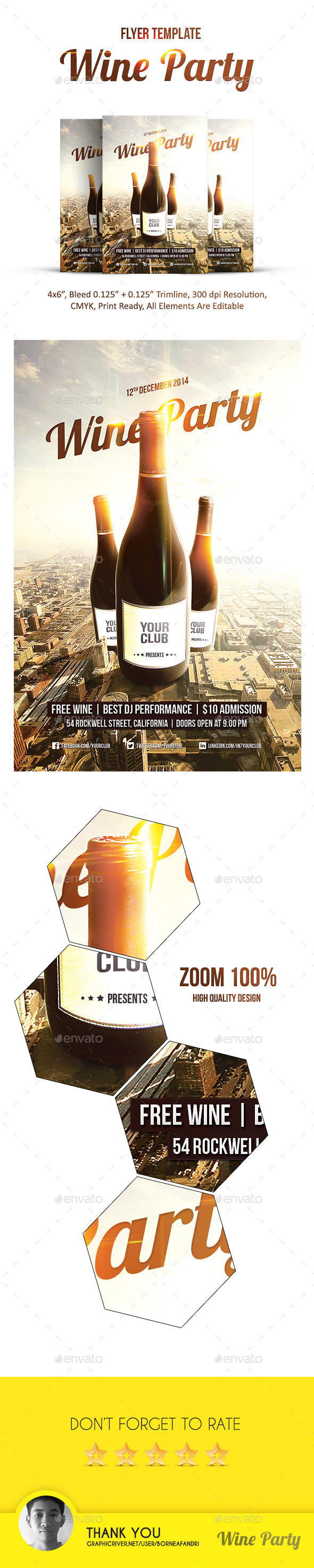 GraphicRiver Wine Party Flyer 9509681 GraphicRiver Wine Party Flyer 9509681