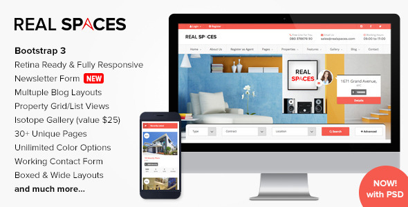 Real Spaces - Responsive Real Estate Template