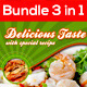 Food / Restaurant Flyer Template (Bundle 3 in 1) Food / Restaurant Flyer Template (Bundle 3 in 1) - GraphicRiver Item for Sale