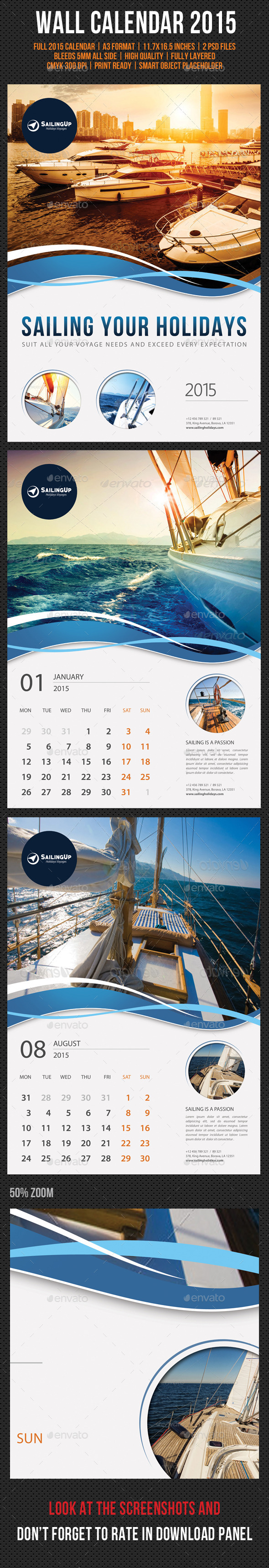GraphicRiver Wall Calendar 2015 V15 9510805 GraphicRiver Wall Calendar 2015 V15 9510805