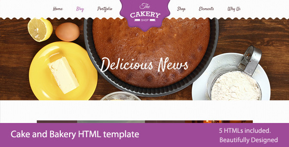 Cakery - Cake and Bakery HTML Template - Site Templates 