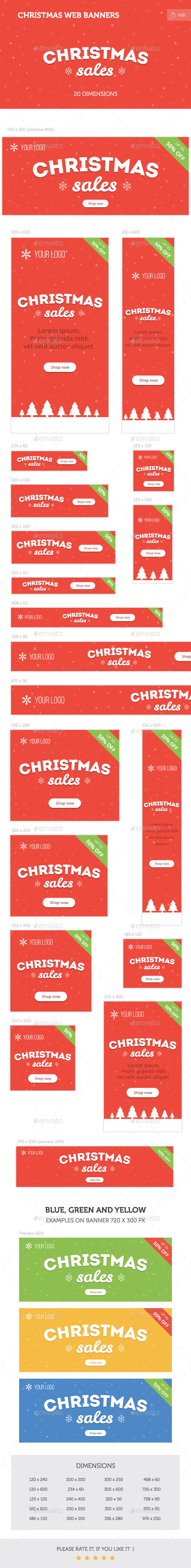 GraphicRiver Christmas Web Banners 9457850 GraphicRiver Christmas Web Banners 9457850