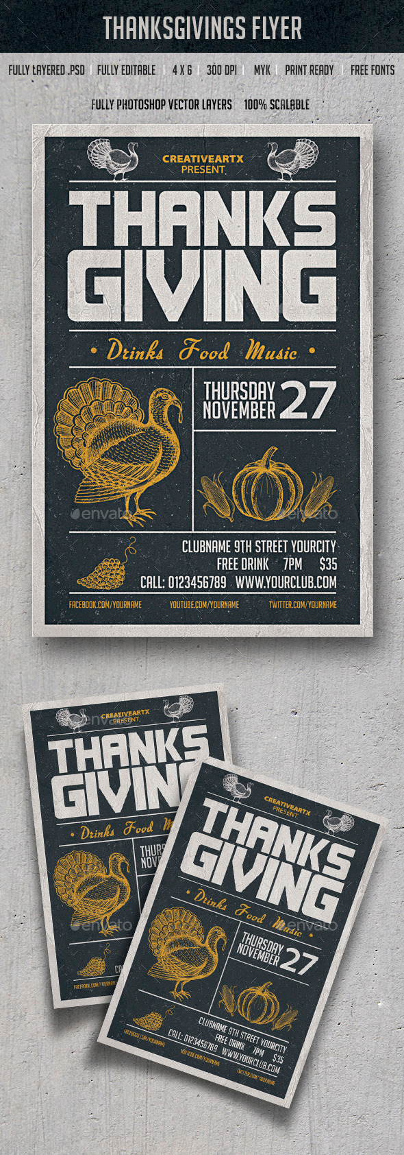 GraphicRiver Thanksgiving Flyer 9511351 GraphicRiver Thanksgiving Flyer 9511351
