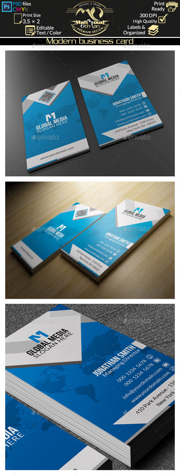 GraphicRiver Modern Blue Business Card 60 9511626 GraphicRiver Modern Blue Business Card 60 9511626