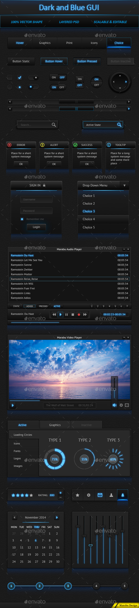 GraphicRiver Dark and Blue User Interface 9448819 GraphicRiver Dark and Blue User Interface 9448819