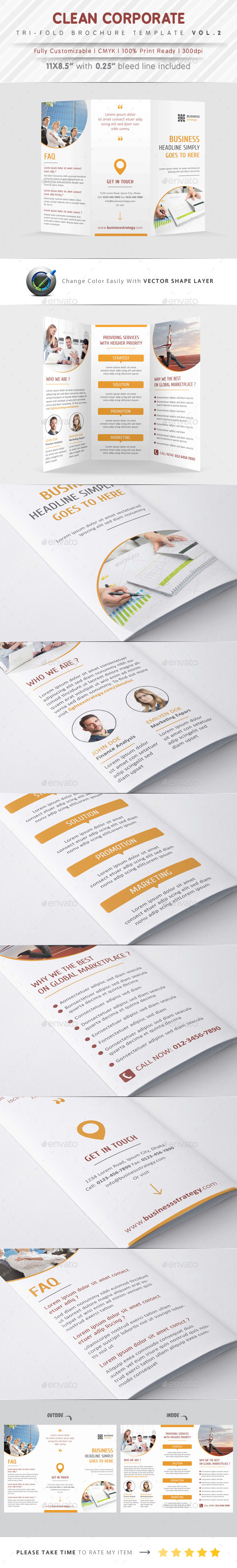 GraphicRiver Clean Corporate Tri Fold Vol.2 9511968 GraphicRiver Clean Corporate Tri Fold Vol.2 9511968