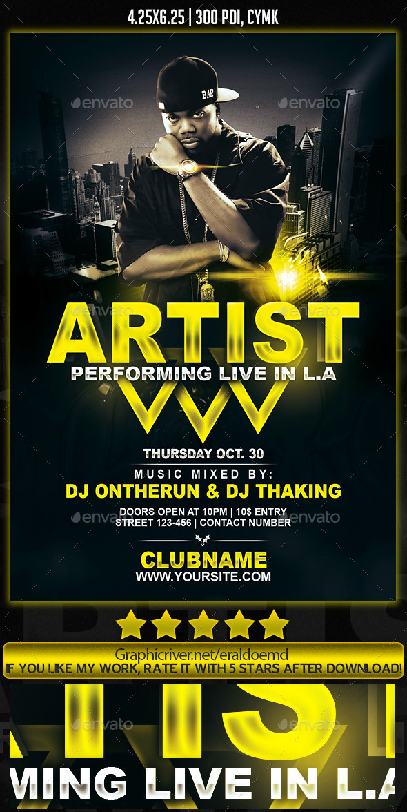 GraphicRiver Live Concert Flyer 9349901 GraphicRiver Live Concert Flyer 9349901