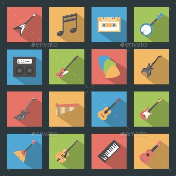 GraphicRiver Musical Instruments Icons 9512283 GraphicRiver Musical Instruments Icons 9512283