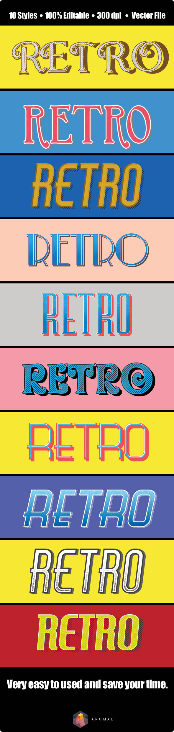 GraphicRiver Vintage Retro Text Effect for Illustrator 9512985 GraphicRiver Vintage Retro Text Effect for Illustrator 9512985