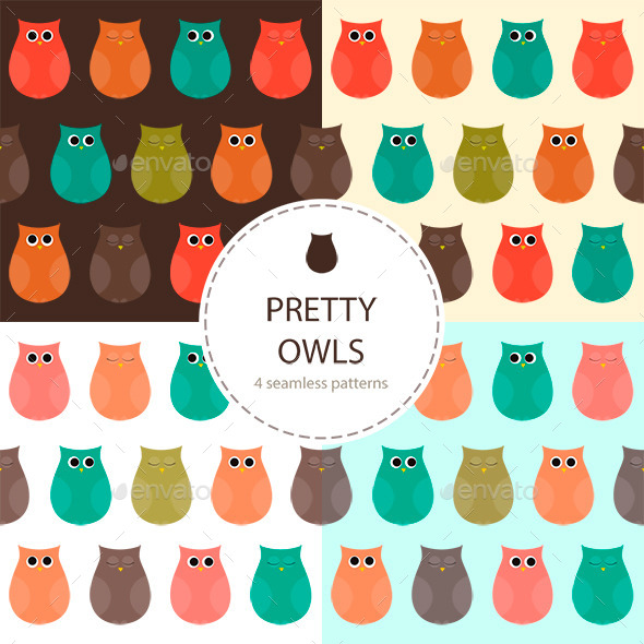 GraphicRiver Owls Set of Seamless Patterns 9513135 GraphicRiver Owls Set of Seamless Patterns 9513135