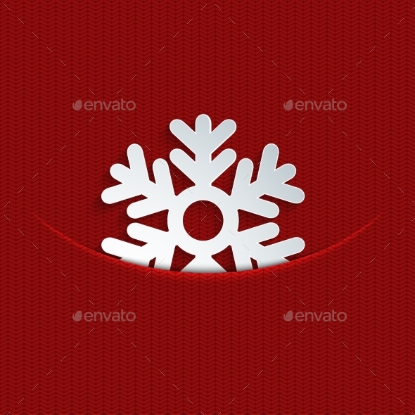 GraphicRiver Snowflake on Knitting 9514094 GraphicRiver Snowflake on Knitting 9514094