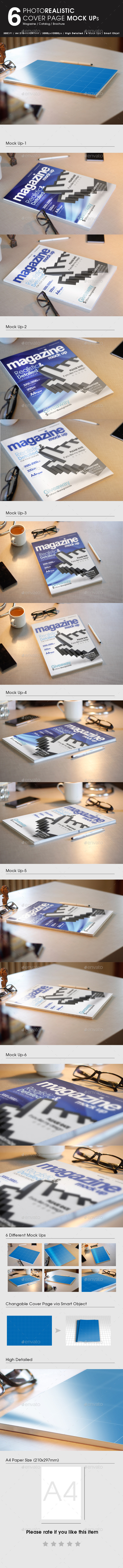 GraphicRiver 6 Photorealistic Magazine Mock Up 9456314 GraphicRiver 6 Photorealistic Magazine Mock Up 9456314