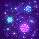 Neon Snowflakes - Christmas & New Year VJ Loop
