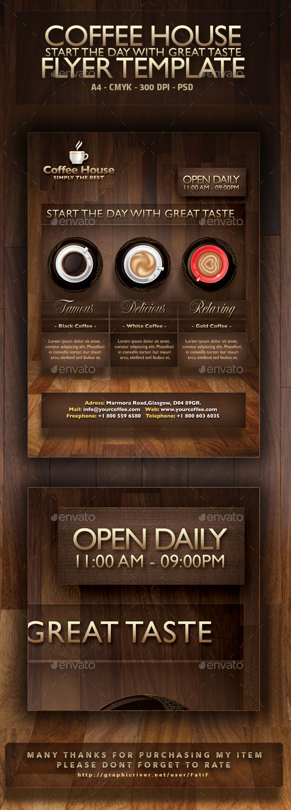 GraphicRiver Coffee House Flyer Template 9514355 GraphicRiver Coffee House Flyer Template 9514355
