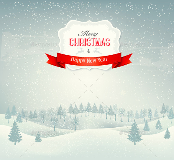GraphicRiver Christmas Winter Landscape Background 9514404 GraphicRiver Christmas Winter Landscape Background 9514404
