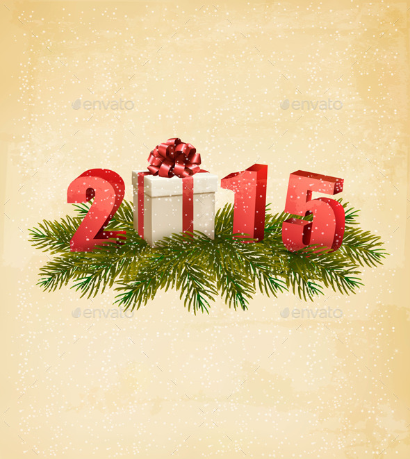GraphicRiver Holiday Background with a Present and 2015 9514406 GraphicRiver Holiday Background with a Present and 2015 9514406