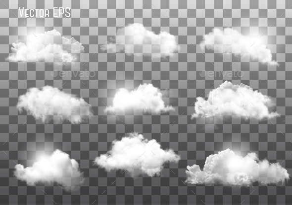 Clouds on Transparent Background (Nature)