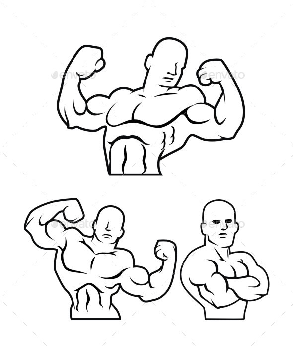 Body Builder Silhouette (Sports/Activity)