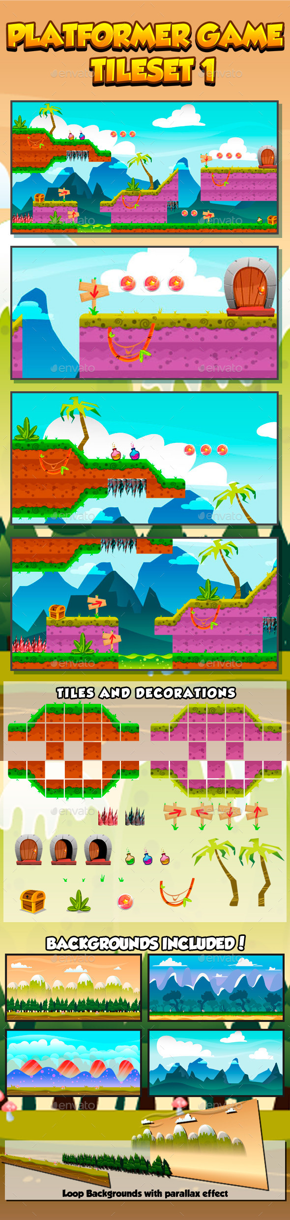 GraphicRiver Platformer Game Tile set Collection Series 1 9515132 GraphicRiver Platformer Game Tile set Collection Series 1 9515132
