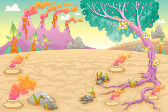 GraphicRiver Prehistoric Landscape 9515627 GraphicRiver Prehistoric Landscape 9515627