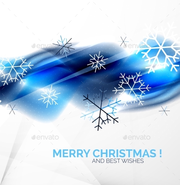 GraphicRiver Blue Christmas Blurred Waves and Snowflakes 9516157 GraphicRiver Blue Christmas Blurred Waves and Snowflakes 9516157