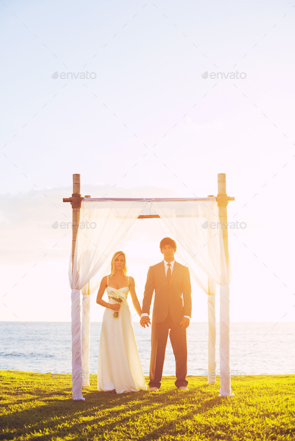 Tropical Sunset Wedding