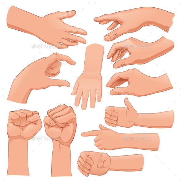GraphicRiver Set of Several Hands 9518377 GraphicRiver Set of Several Hands 9518377
