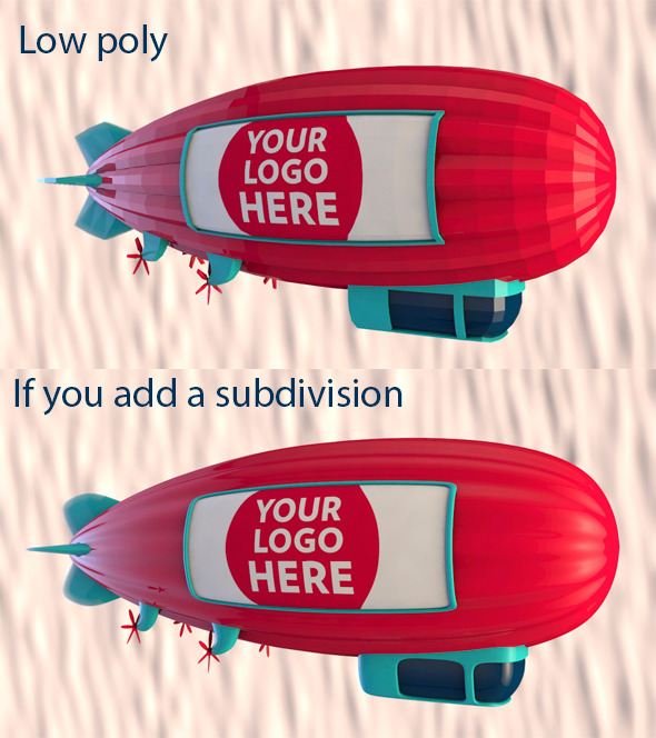Low poly blimp Low poly blimp