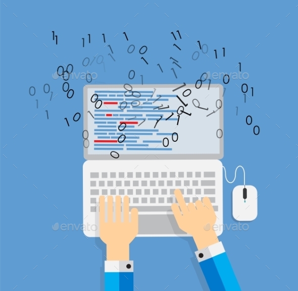 GraphicRiver Programming Coding Flat Concept 9520774 GraphicRiver Programming Coding Flat Concept 9520774