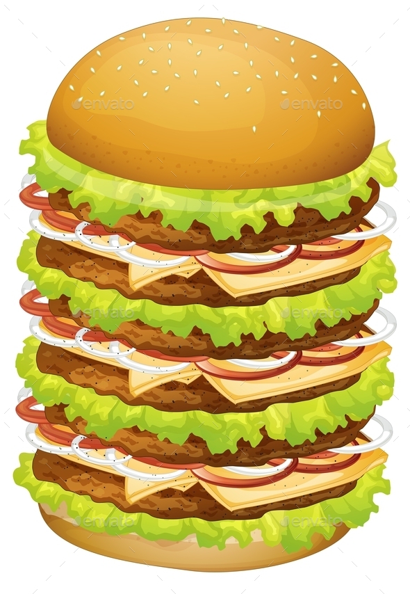 GraphicRiver Big Pile of Hamburger 9520929 GraphicRiver Big Pile of Hamburger 9520929