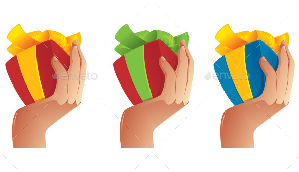 GraphicRiver Man Hand Holding a Gift 9522222 GraphicRiver Man Hand Holding a Gift 9522222