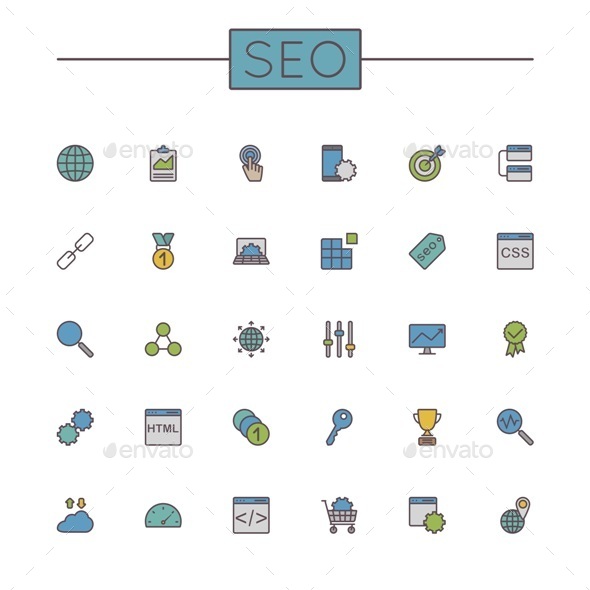 GraphicRiver Vector Colored SEO Line Icons 9522480 GraphicRiver Vector Colored SEO Line Icons 9522480