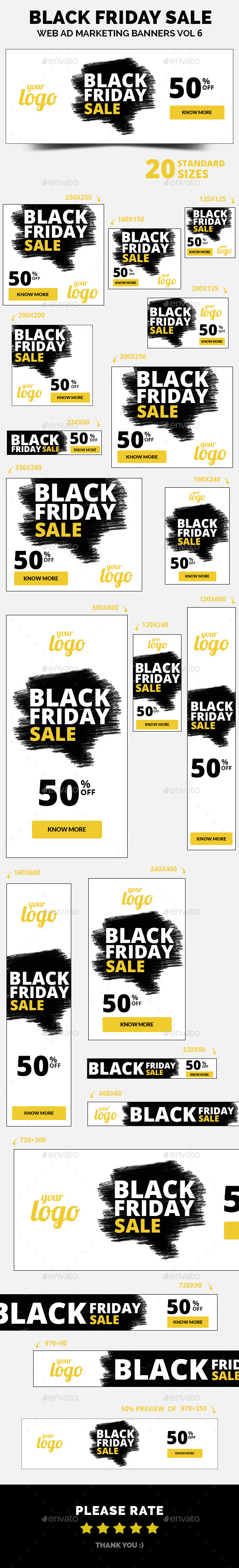 Black Friday Sale Web Ad Marketing Banners Black Friday Sale Web Ad Marketing Banners